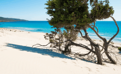 Villaggio turistico fronte mare in Sardegna con spiaggia sabbiosa